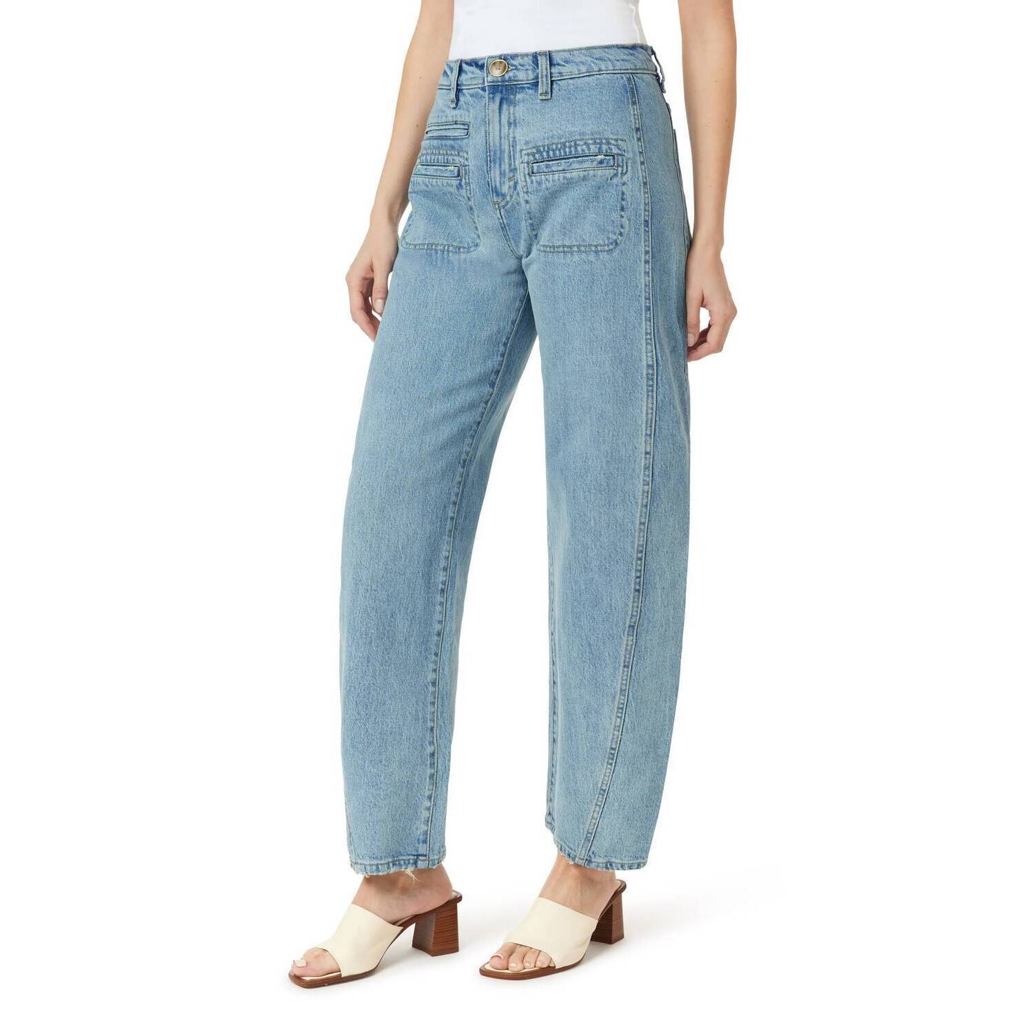 New Habitual Evie Long Patch Pocket Barrel Jeans In Aire